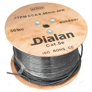 Вита пара Dialan FTP + M Cat.5Е 4PR CCA 0.48 мм PVC Outdoor 305 м