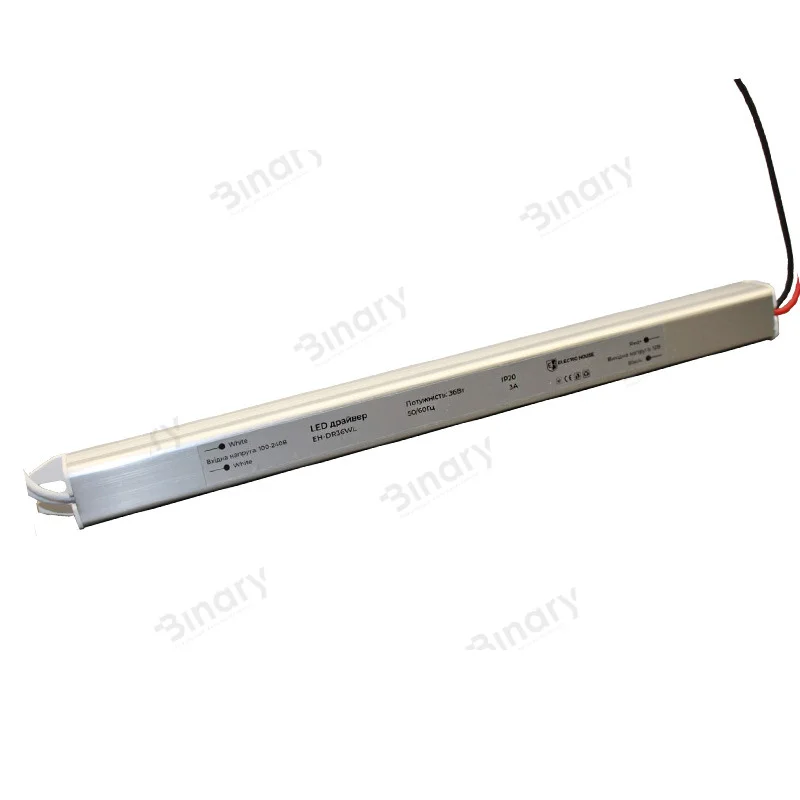 LED драйвер компактний 36 Вт 12 В (серія Тонка), гарантія 2 роки