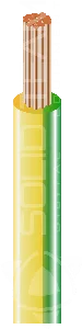 Провід Dialan ПВ-3 1,50 жовто зелений CU