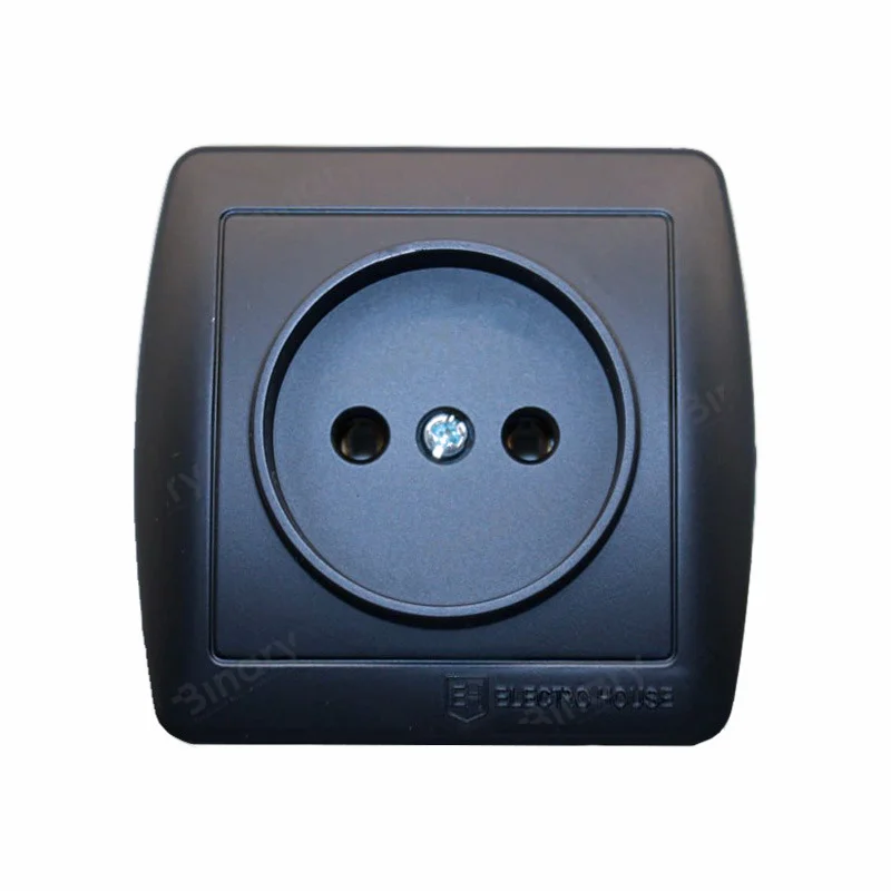 Розетка без заземлення 16 А Acura Графіт