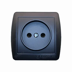 Розетка без заземлення 16 А Acura Графіт