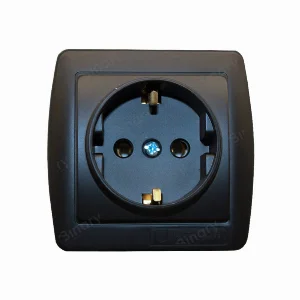 Розетка із заземленням 16 А Acura Графіт