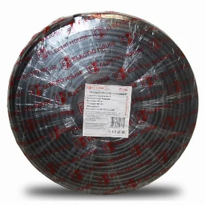 Кабель RG-6U 64% ССS 1,02 Мідна фольга 64 мідних жил ПВХ / чорний