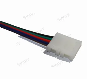 Конектор 10мм 2 затискача-провід 4pin (RGB) — фото 1