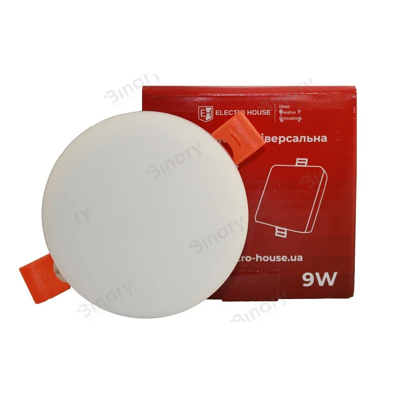LED панель універсальна кругла Ø90 мм 9Вт, холодний білий 6500К, 800 Лм — фото 2