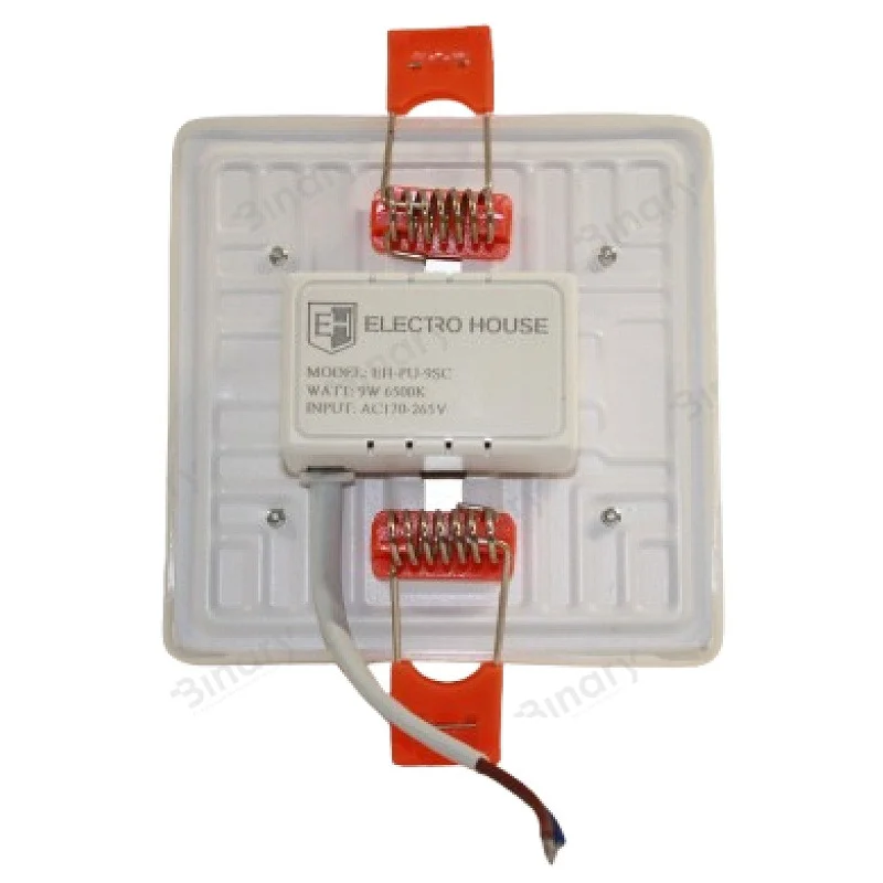 LED панель універсальна квадратна 100 мм 9Вт, холодний білий 6500К, 800 Лм