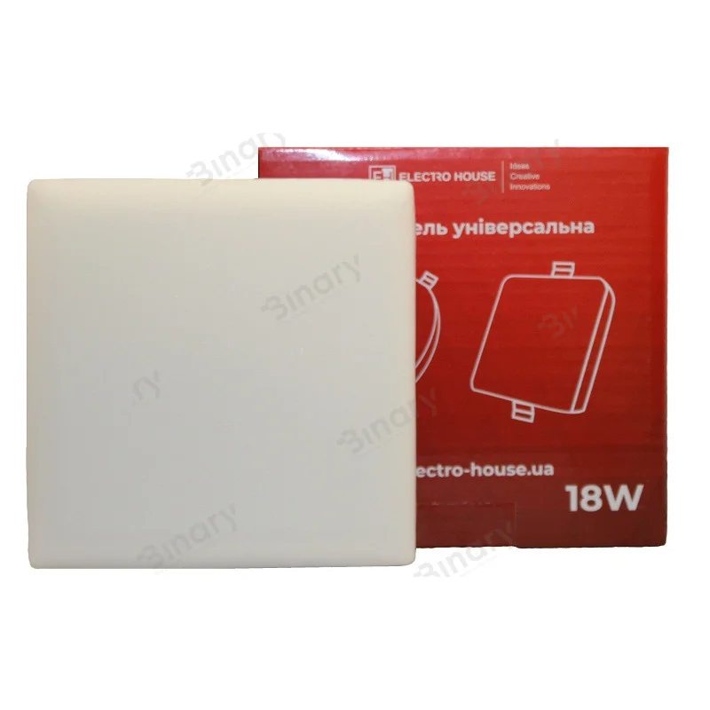 LED панель универсальная квадратная 120 мм 18Вт, холодный белый 6500К, 1500 Лм. — фото 2