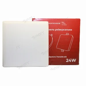 LED панель універсальна квадратна 170 мм 24Вт, холодна біла 6500К, 2200 Лм.