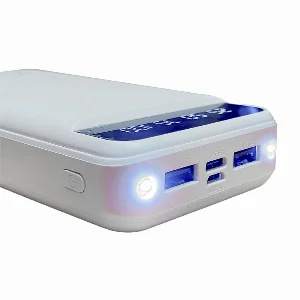Power Bank 20000 mAh з ліхтариком type-c білий — фото 1