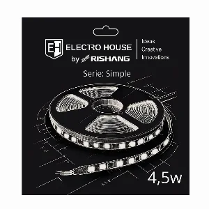 LED стрічка 4,5Вт 12В SMD2835 60 діодів, 540 Лм , нейтральний білий 4000К, серія Simple Electro House by Rishang