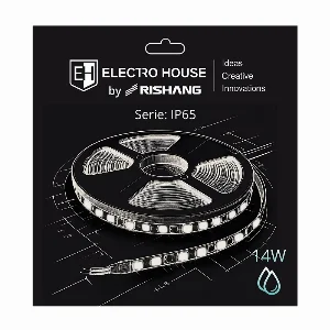 LED стрічка 14Вт 24В SMD2835 180 діодів, 1400 Лм, теплий білий 3000K, серія IP65 Electro House by Rishang