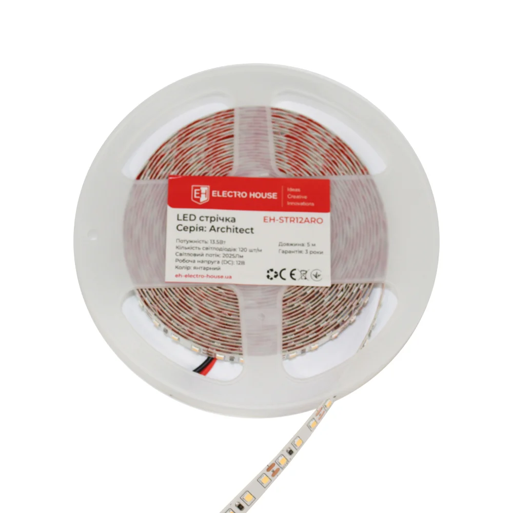 LED стрічка 13,5 Вт 12В янтарний, серія Architect, гарантія 3 роки — фото 2