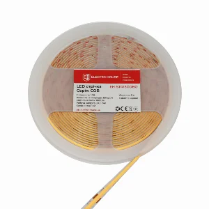 LED стрічка 10Вт 24В  COB  320 діодів, янтарний, серія COB, гарантія 3 роки