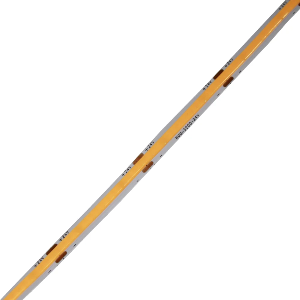 LED стрічка 10Вт 24В  COB  320 діодів, янтарний, серія COB, гарантія 3 роки