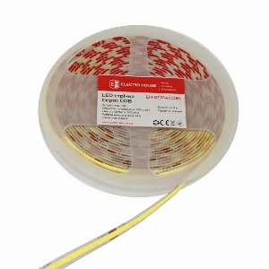 LED стрічка 10Вт 24В  COB  320 діодів, лимонний, серія COB, гарантія 3 роки