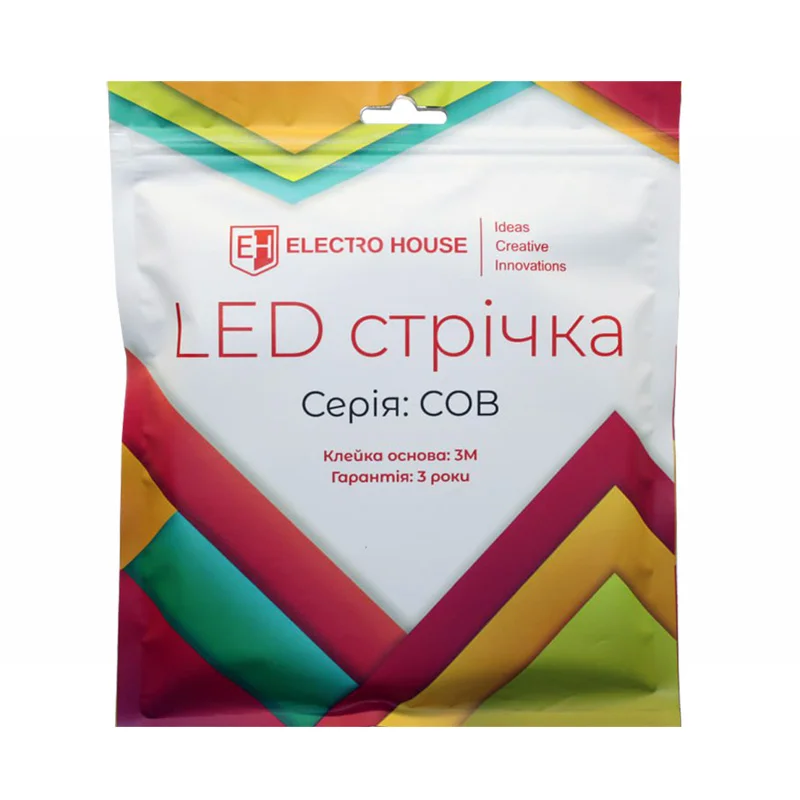 LED стрічка 10Вт 24В  COB  320 діодів, блакитний, серія COB, гарантія 3 роки — фото 3