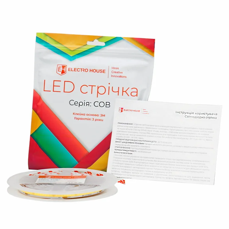 LED стрічка 10Вт 24В  COB  320 діодів, рожевий, серія COB, гарантія 3 роки — фото 4