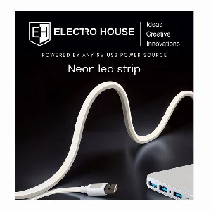 LED неонова стрічка 10Вт 5В 6х12 мм SMD2835 96 діодів нейтральний білий 4000К, серія Neon 5V, гарантія 3 роки