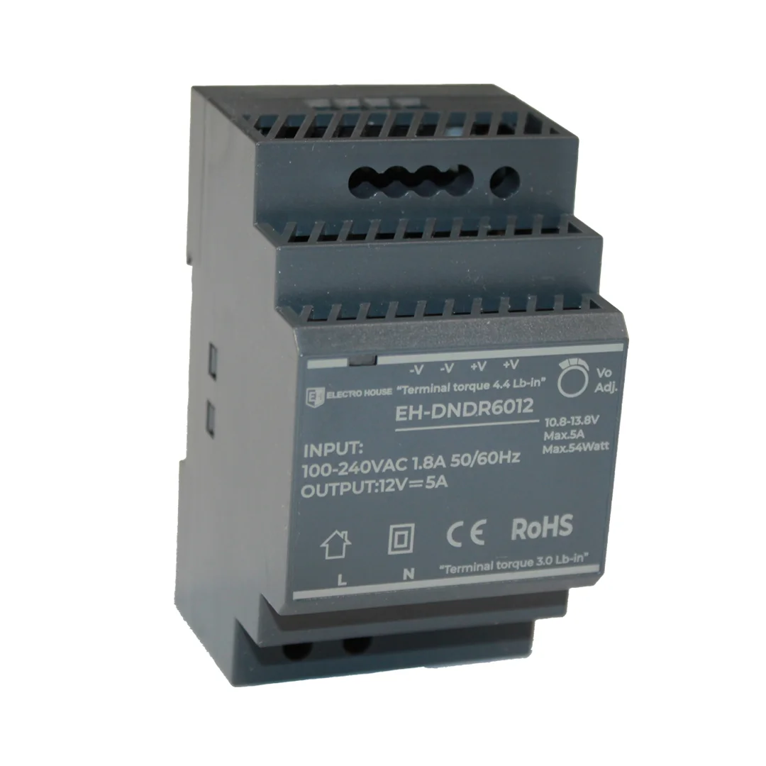 Блок живлення на DIN-рейку 54 Вт 5 A  12В — фото 2