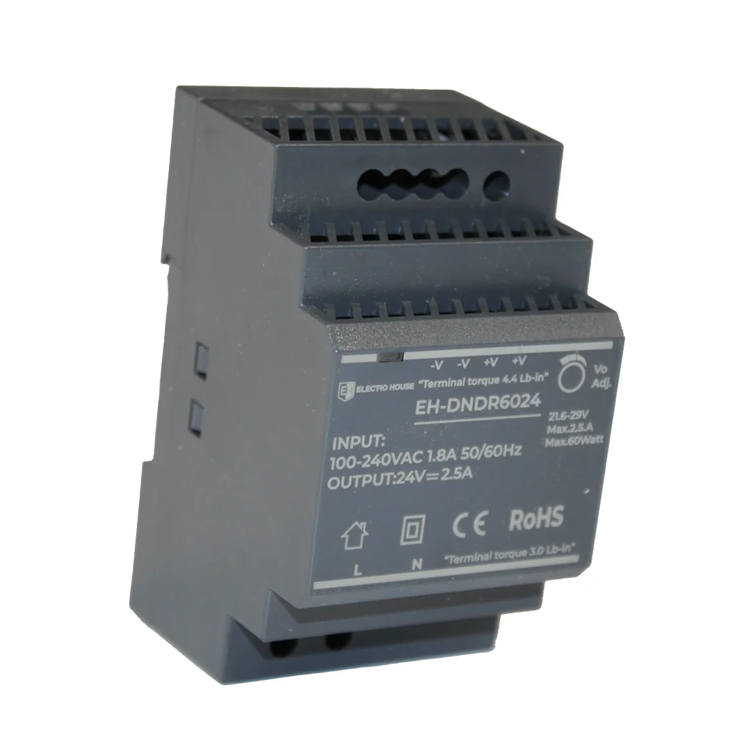 Блок живлення на DIN-рейку 60 Вт  2,5 A  24В — фото 2