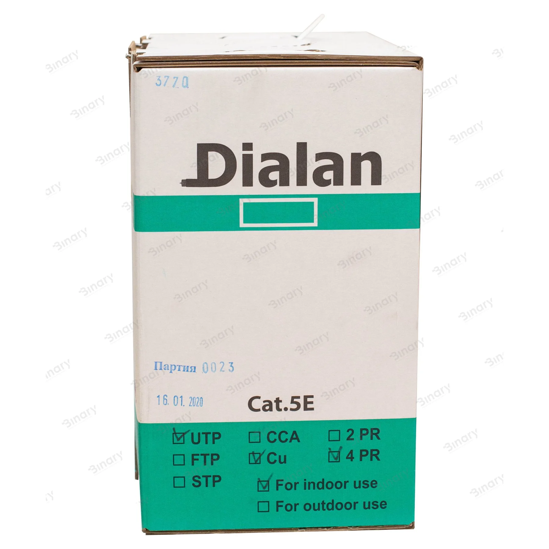 Вита пара UTP Cat.5E 4PR CU (100 МГц) PVC Indoor 305м Dialan — фото 5