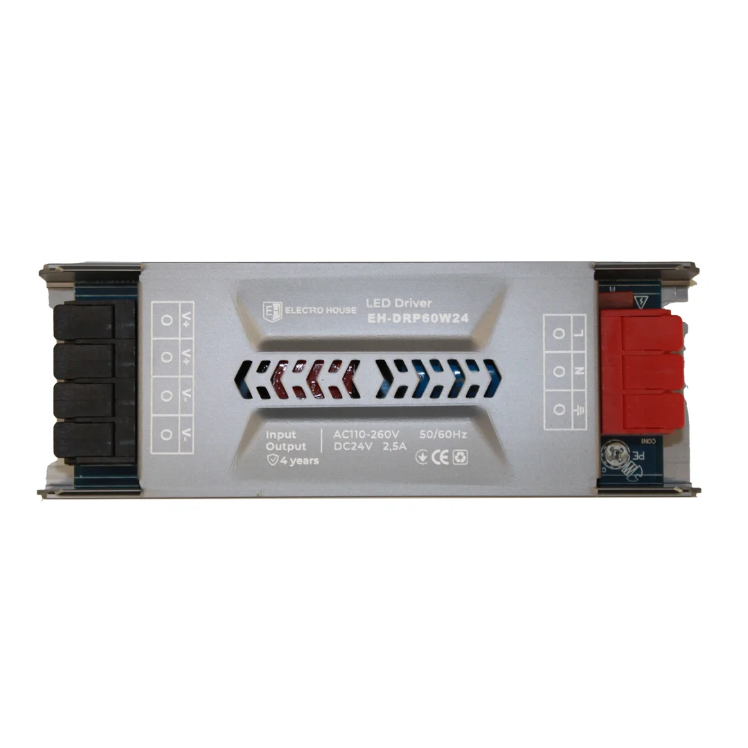 LED драйвер 60 Вт 24 В, серія IP20 Pro, гарантія 4 роки