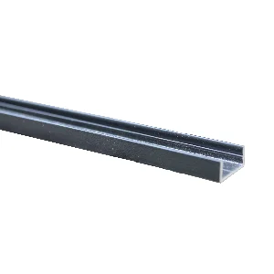 Комплект алюмінієвого профілю та матового розсіювача 2 м 14,6*6,6 мм, накладний, чорний