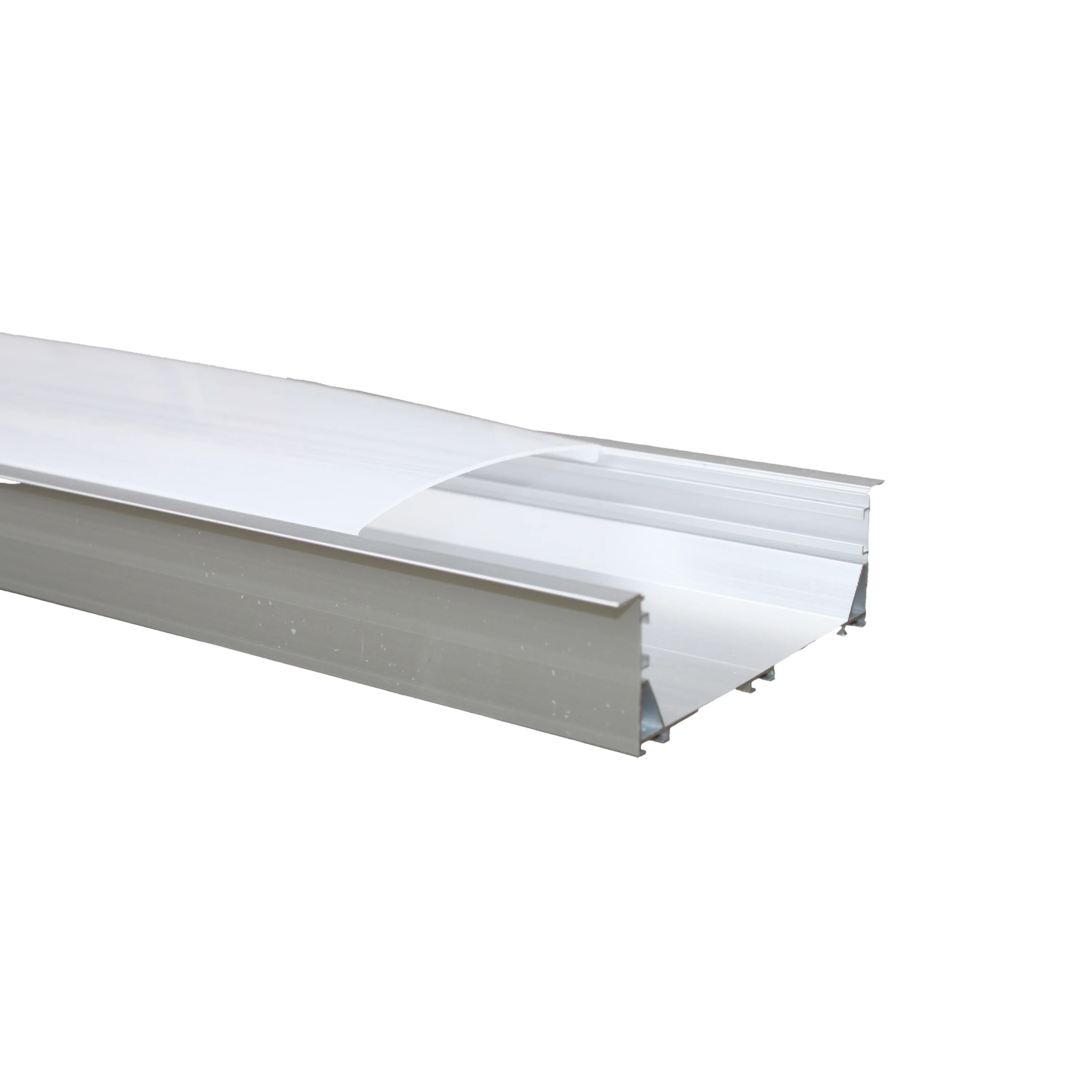 Комплект алюмінієвого профілю та матового розсіювача 2 м 100,1х35,1 мм,  накладний, срібний