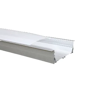 Комплект алюмінієвого профілю та матового розсіювача 2 м 100,1х35,1 мм,  накладний, срібний