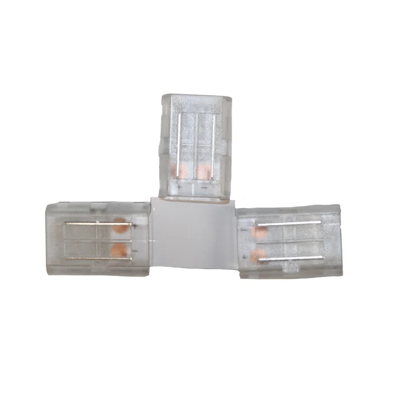 Конектор  T-подібний 10 мм стрічка-стрічка IP65 , прозорий