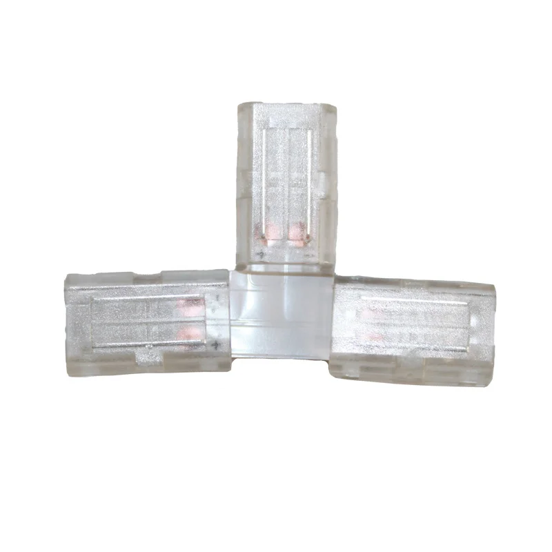 Конектор  T-подібний 8 мм  стрічка-стрічка IP65 , прозорий