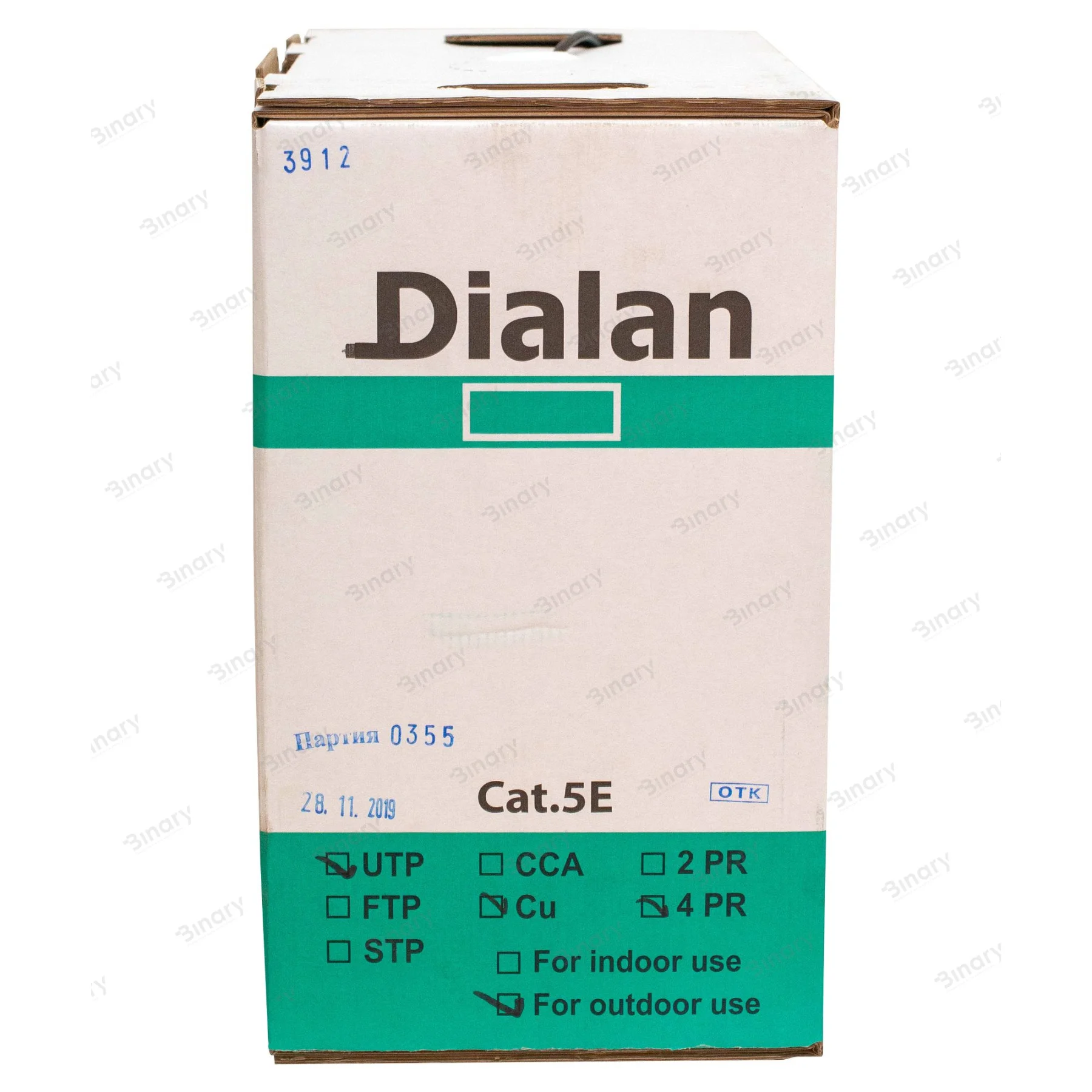 Вита пара UTP Сat.5Е 4PR Cu (100МГц) PE Outdoor 305м Dialan — фото 3