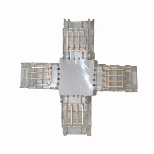 Конектор  X-подібний 10 мм стрічка-стрічка RGB IP20 , прозорий