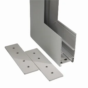 Кут трекової магнітної рейки накладний вертикальний білий — фото 1