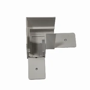 Кут трекової магнітної рейки накладний  горизонтальний білий