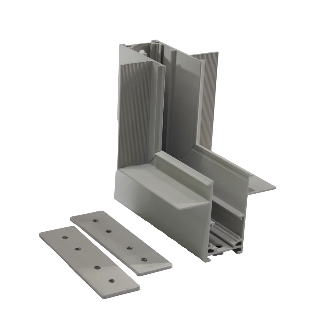 Кут трекової магнітної рейки врізний  вертикальний білий