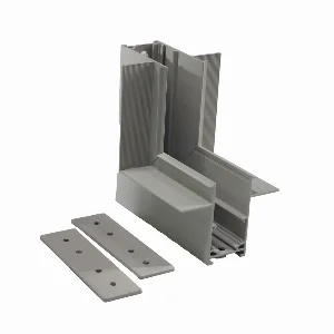 Кут трекової магнітної рейки врізний  вертикальний білий — фото 1