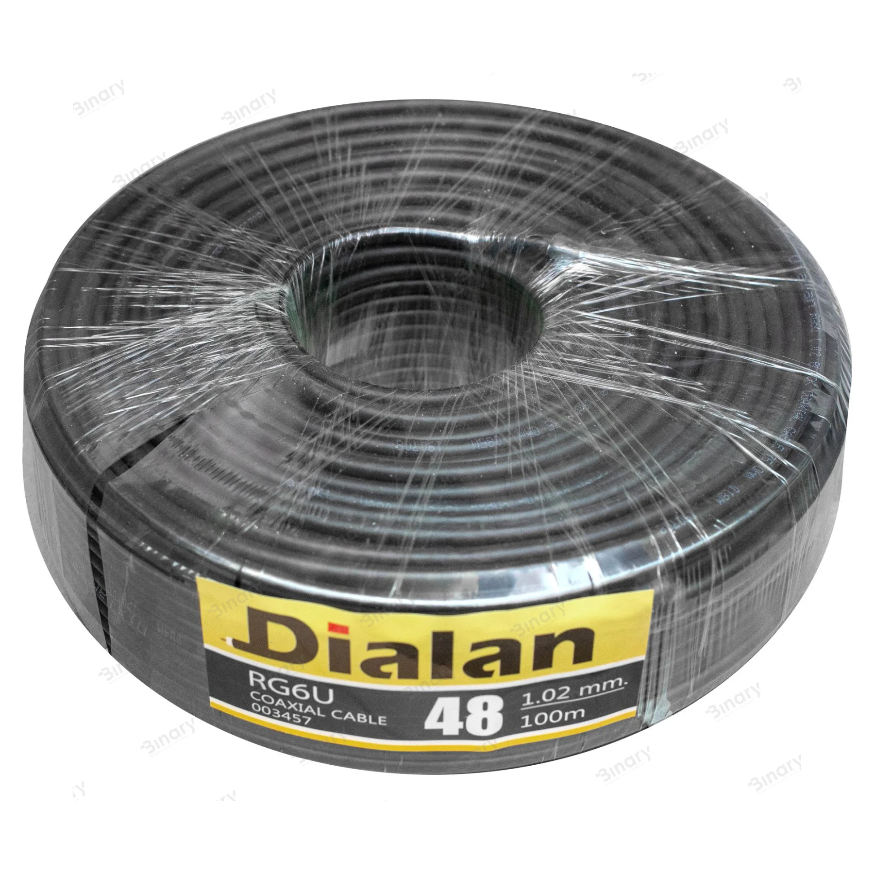 RG6U 48W CCS 1,02 мм (чорний) 75 Ом 100 м Dialan — фото 2