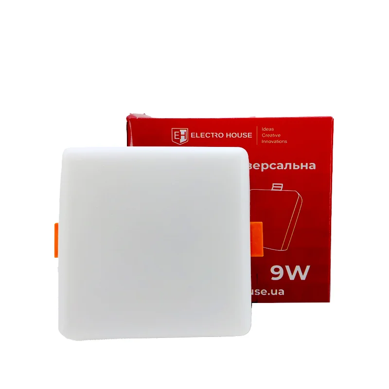 LED панель універсальна квадратна 100 мм 9Вт, нейтральний білий 4000К, 800 Лм — фото 4