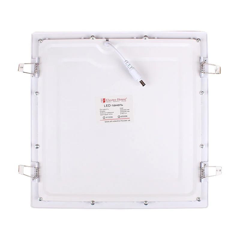 LED панель квадратна 300х300 мм 24Вт, нейтральний білий 4100К, 2160 Лм — фото 3