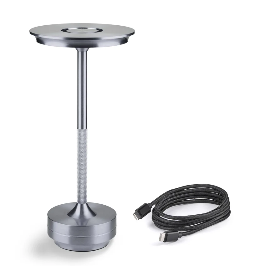 LED настільна лампа 3,5Вт з акумулятором,  графіт