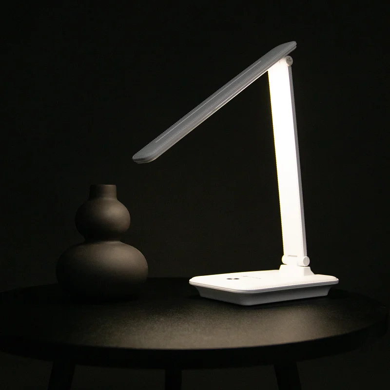 LED светильник настольный аккумуляторный с функцией повербанка 10Вт, белый — фото 2