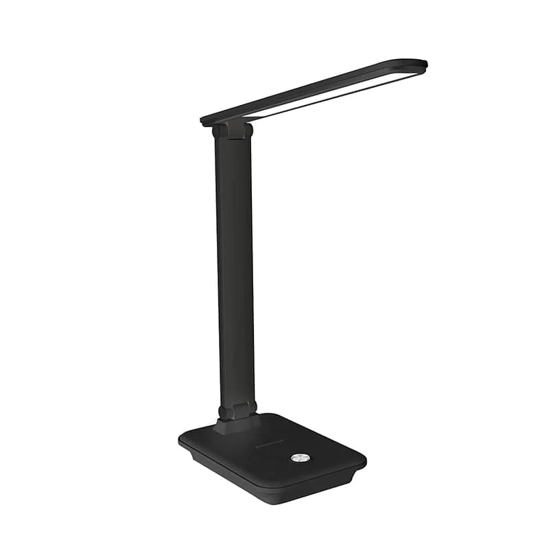 LED світильник настільний з бездротовою зарядкою 10Вт 2700К/4100К/6500К 700 Лм, чорний