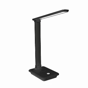 LED світильник настільний з бездротовою зарядкою 10Вт 2700К/4100К/6500К 700 Лм, чорний
