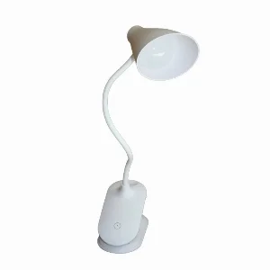 LED світильник настільний білий з акумулятором та з кріпленням
