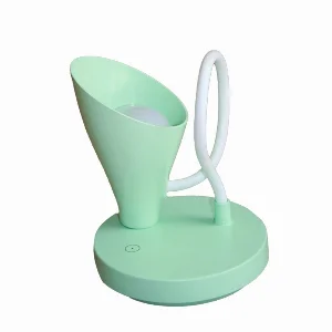 LED світильник настільний акумуляторний конусний, блакитний — фото 1