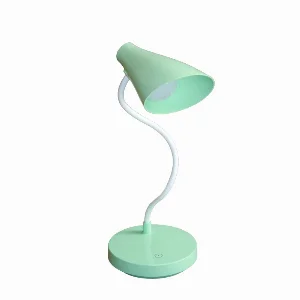 LED світильник настільний акумуляторний конусний, блакитний