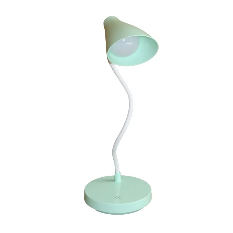 LED світильник настільний акумуляторний конусний, блакитний — фото 4