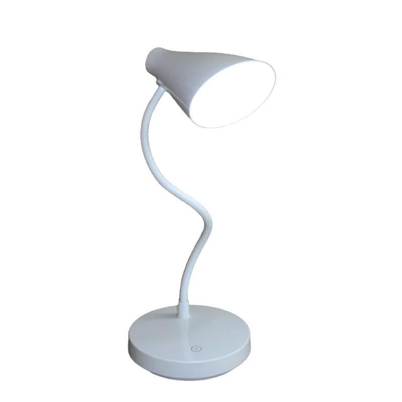 LED світильник настільний акумуляторний конусний, білий — фото 2