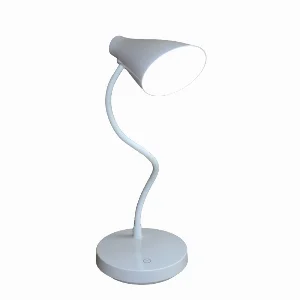 LED світильник настільний акумуляторний конусний, білий — фото 2